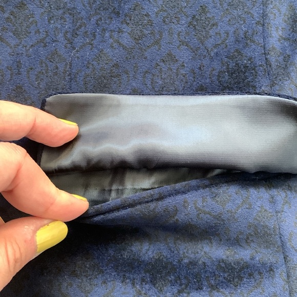 Lauren Ralph Lauren Blue Velvet Blazer - Picture 7 of 15